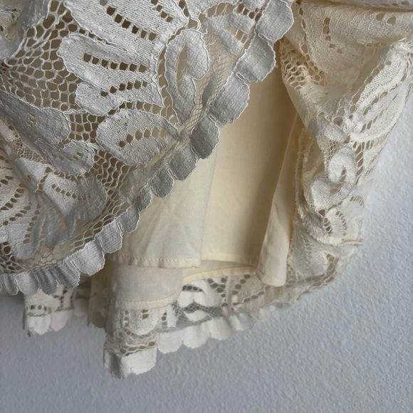 Anthropologie Maeve Ivory Cream Lace Dress Removable Straps to Strapless Boho S - Picture 9 of 12